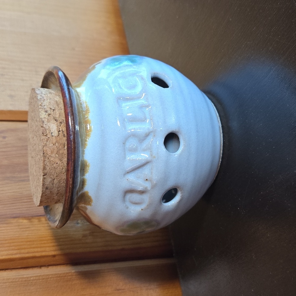 Studio Pottery Garlic Storage Jar